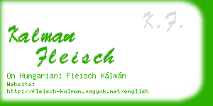 kalman fleisch business card