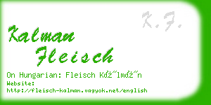 kalman fleisch business card